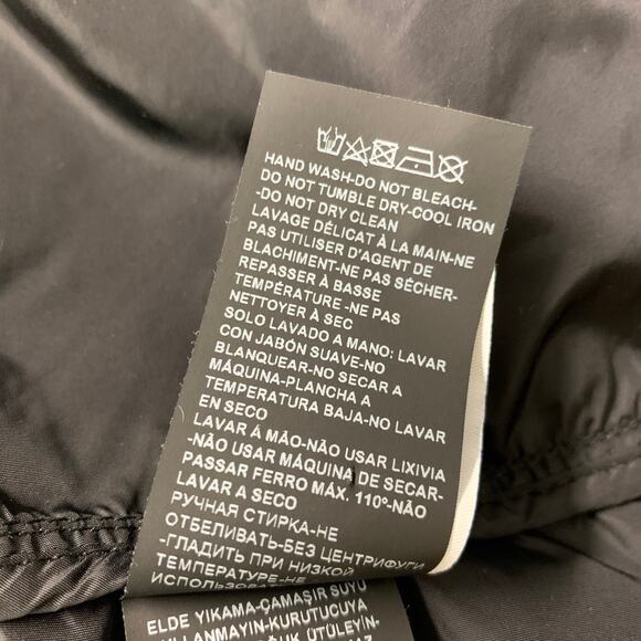 NICK WOOSTER Size M Black White Checkered Nylon Hooded Jacket - Picture 10 of 10